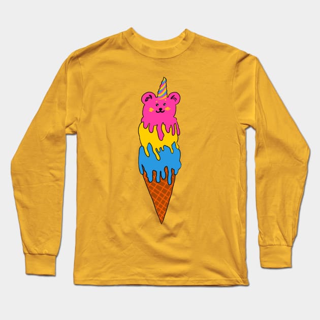Pansexual Ice Cream Long Sleeve T-Shirt by Witchvibes